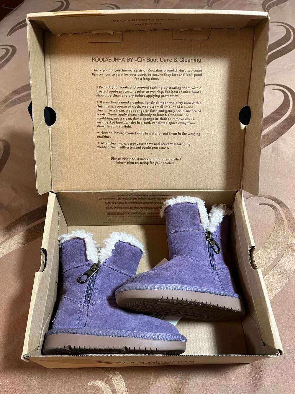 Koolaburra by UGG Kids Aribel Short Montana Grape Suede Winter Boots